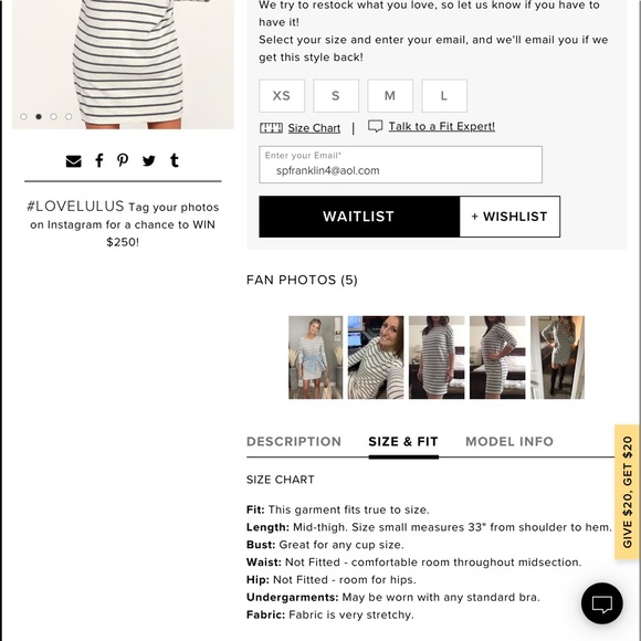 Grey Striped dress by Billabong/sold by Lulus - Picture 6 of 6